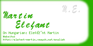 martin elefant business card